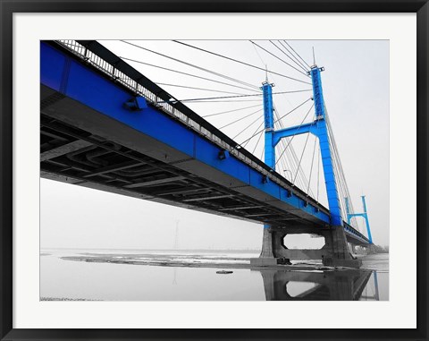 Framed Blue Bridge Print