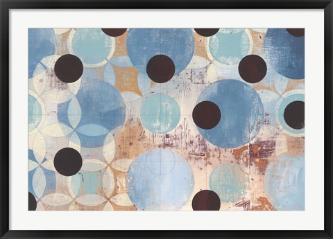 Framed Blue Dots Print