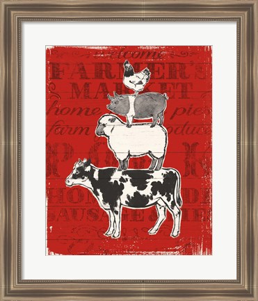 Framed Farmers Market VI Print