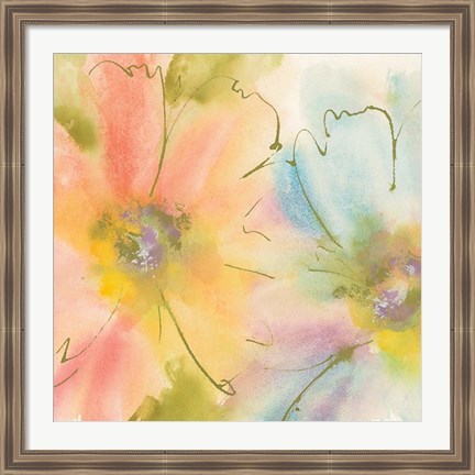 Framed Rainbow Cosmos I Print