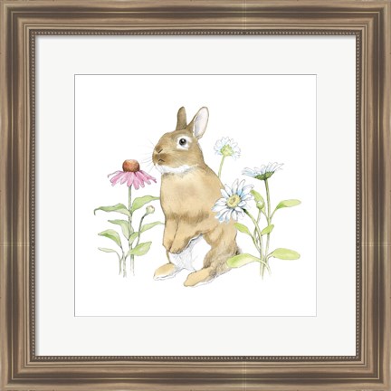 Framed Wildflower Bunnies IV Print