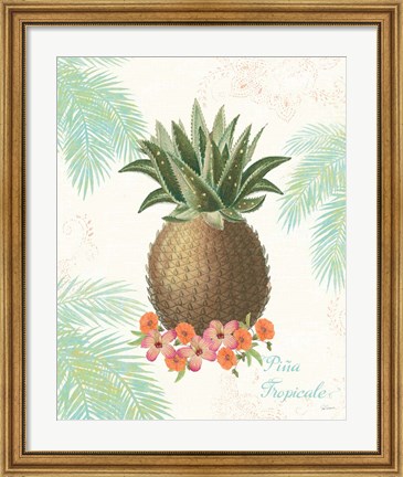 Framed Flamingo Tropicale IV Print