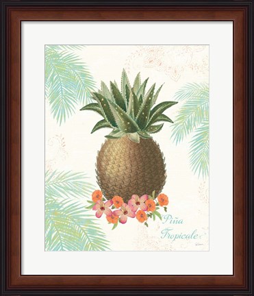 Framed Flamingo Tropicale IV Print