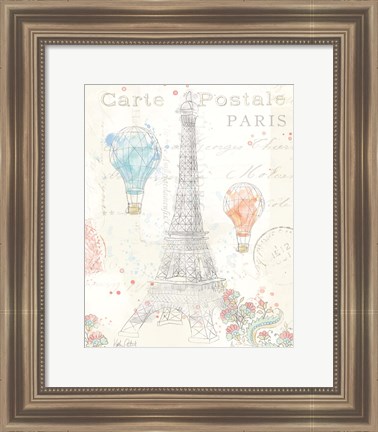 Framed Lighthearted in Paris III Print