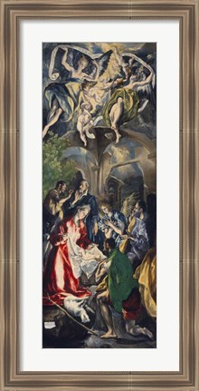 Framed Adoration of the Shepherds (vertical panel) Print