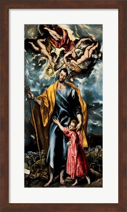 Framed Saint Joseph and the Christ Child Print