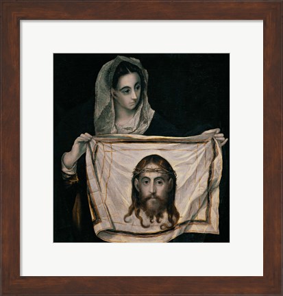 Framed Saint Veronica with the Sudarium Print