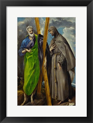 Framed Saint Andrew and Saint Francis Print