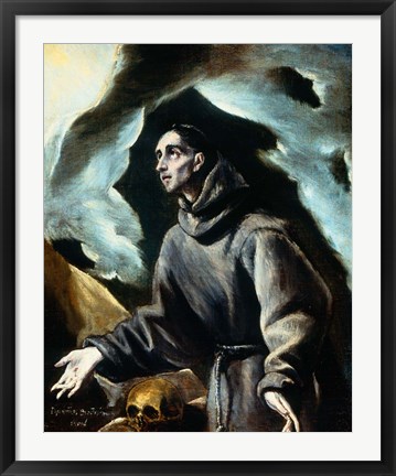 Framed Saint Francis Receiving the Stigmata Print