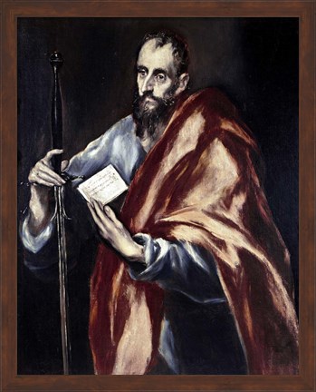 Framed Apostle Saint Paul, 1602-05 Print
