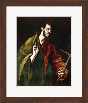 Framed Apostle Saint Thomas, 1602-05 Print