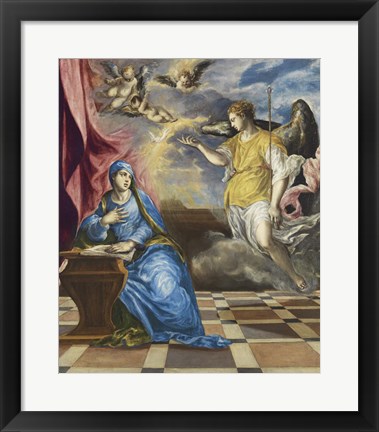 Framed Annunciation c. 1576 Print