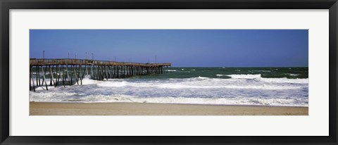 Framed Avalon Fishing Pier, Outer Banks, North Carolina Print