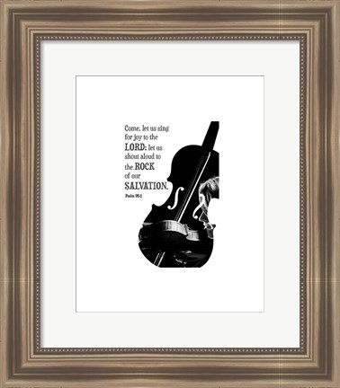 Framed Psalm 95:1, Come Let Us Sing Print