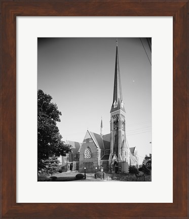 Framed GENERAL VIEW, ELEVENTH ST. FRONT ON LEFT, COURT ST. SIDE ON RIGHT - First Baptist Church, Court and Eleventh Streets, Lynchburg Print