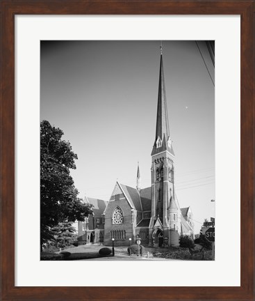 Framed GENERAL VIEW, ELEVENTH ST. FRONT ON LEFT, COURT ST. SIDE ON RIGHT - First Baptist Church, Court and Eleventh Streets, Lynchburg Print