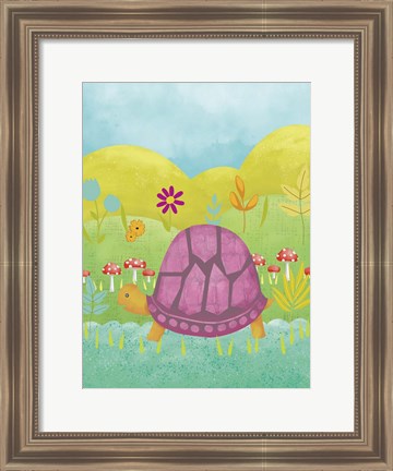 Framed Happy Turtle II Print