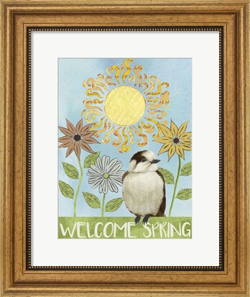 Framed Spring Welcome I Print
