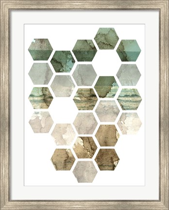 Framed Hexocollage I Print