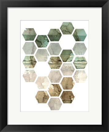 Framed Hexocollage I Print