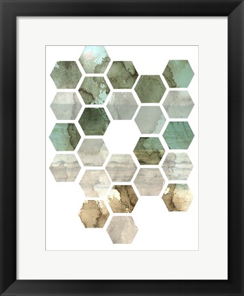 Framed Hexocollage II Print