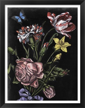 Framed Dark Floral IV Print