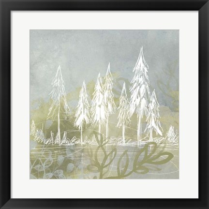 Framed Treeline Collage II Print