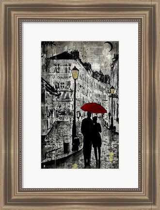 Framed Rainy Promenade Print