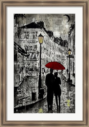 Framed Rainy Promenade Print