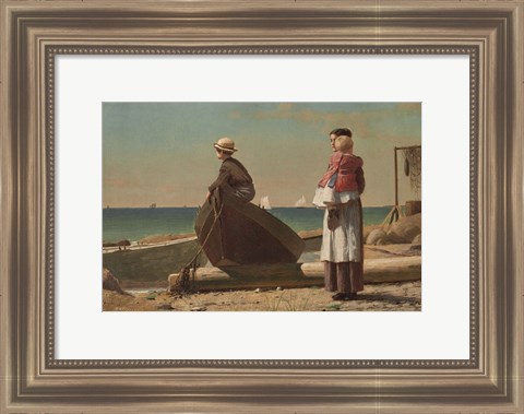 Framed Dad&#39;s Coming!, 1873 Print