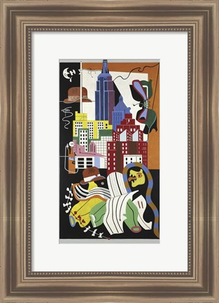 Framed New York Mural, 1932 Print