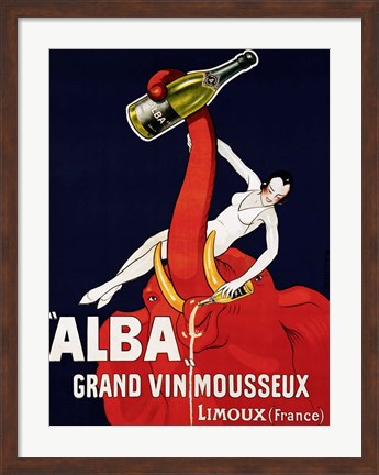 Framed &quot;&quot;Alba&quot;&quot; Grand Vin Mousseux, ca. 1928 Print