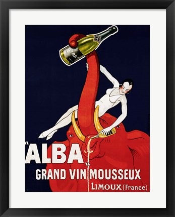 Framed &quot;&quot;Alba&quot;&quot; Grand Vin Mousseux, ca. 1928 Print