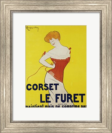 Framed Corset le Furet, 1901 Print