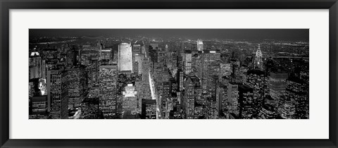 Framed Midtown Manhattan at Night Print