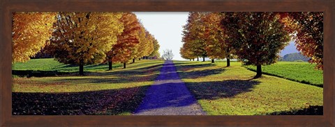 Framed Autumn Road, Storm King Mountain, New York Print