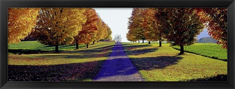 Framed Autumn Road, Storm King Mountain, New York Print