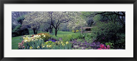 Framed Country garden, Old Westbury Gardens, Long Island Print