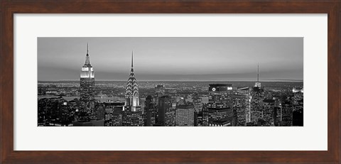 Framed Midtown Manhattan at Sunset, NYC Print