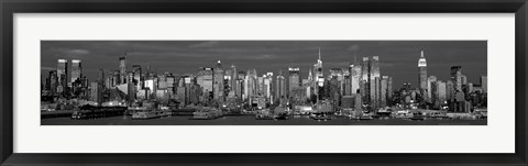 Framed Manhattan Skyline at Dusk, NYC Print