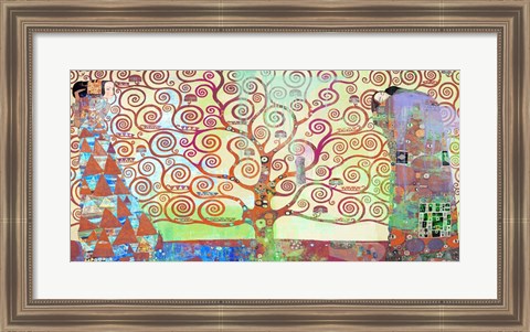 Framed Klimt&#39;s Tree of Life 2.0 Print