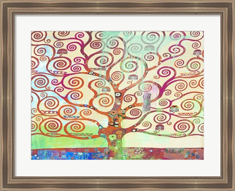 Framed Klimt&#39;s Tree 2.0 Print