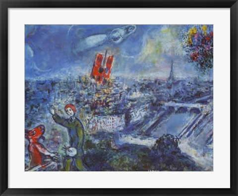 Framed View of Paris Print