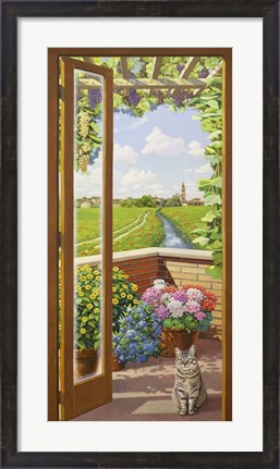 Framed Finestra sulla Campagna Print