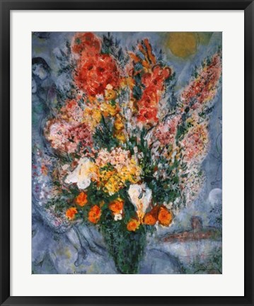 Framed Bouquet de Fleurs Print