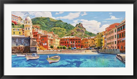 Framed Vernazza nel Sole Print