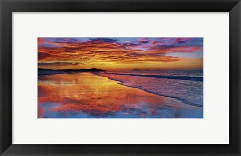 Framed Sunset, North Island, New Zealand Print