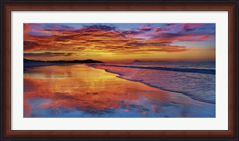 Framed Sunset, North Island, New Zealand Print