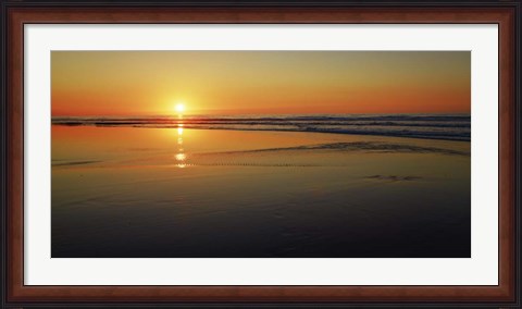 Framed Sunset Impression, Taranaki, New Zealand Print