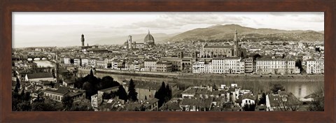 Framed Panoramic View of Florence Print